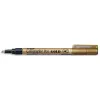 Marqueur artline permanent pointe large biseautée 2.5mm tous supports corps métal encre pigmentée résiste eau couleur or