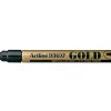 Marqueur artline permanent pointe fine conique 1.2mm tous supports corps métal encre pigmentée résiste eau or