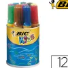 Marqueur bic kids décoralo inodore inséchable air pointe ogive indéformable bloquée couleurs très vives pot 12 unités
