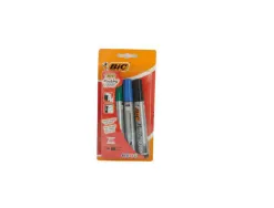 Marqueur bic permanent marking 2300 ecolutions pointe moyenne biseautee couleurs assorties blister 4
