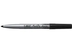 Marqueur bic permanent marking 1445 tracé 1mm encre base alcool inodore corps plastique multiusage coloris noir