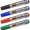 Marqueur bic permanent marking 2000 pointe ogive tracé 2.5mm corps plastique encre base alcool boîte 4 unités