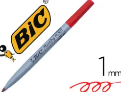 Marqueur bic permanent marking 1445 tracé 1mm encre base alcool inodore corps plastique multiusage coloris rouge
