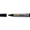 Marqueur bic permanent marking 2300 pointe biseautée tracé 3/5mm corps plastique encre base alcool coloris noir