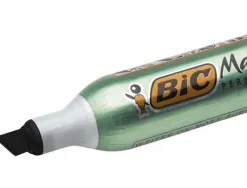 Marqueur bic permanent onyx marker 1481 pointe biseautée 4/7mm tous supports noir pack 20 unités + 4 gratuits
