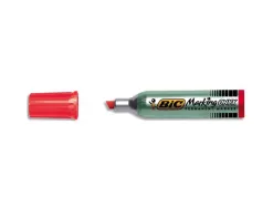 Marqueur bic permanent onyx marker 1481 pointe biseautée tracé 4/7mm tous supports corps métal rouge