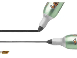 Marqueur bic permanent onyx marker 1482 pointe ogive tracé 4mm tous supports corps métal noir