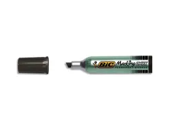 Marqueur bic permanent onyx marker 1481 pointe biseautée tracé 4/7mm tous supports corps métal noir