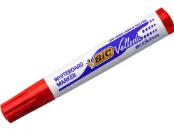 Marqueur bic velleda 1701 effaçable pointe ogive tracé 1.5mm encre base alcool inodore corps plastique rouge