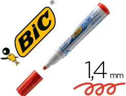 Marqueur bic velleda 1701 effaçable pointe ogive tracé 1.5mm encre base alcool inodore corps plastique rouge