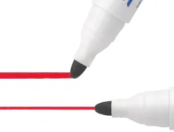 Marqueur bic velleda 1701 effaçable pointe ogive tracé 1.5mm encre base alcool inodore corps plastique rouge