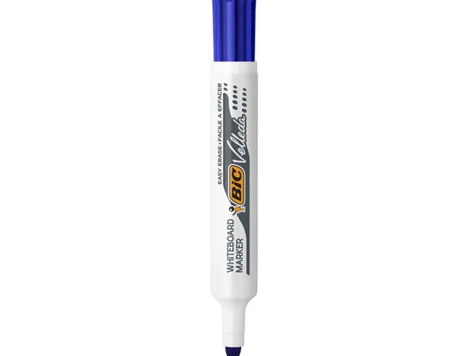 Marqueur bic velleda 1711 effaçable pointe ogive tracé 2mm corps plastique encre cétone bleu
