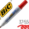 Marqueur bic velleda 1751 effaçable pointe biseautée tracé 2/5mm encre base alcool inodore corps plastique rouge