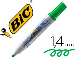 Marqueur bic velleda 1701 effaçable pointe ogive tracé 1.5mm encre base alcool inodore corps plastique vert