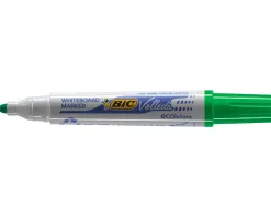 Marqueur bic velleda 1701 effaçable pointe ogive tracé 1.5mm encre base alcool inodore corps plastique vert