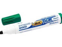 Marqueur bic velleda 1701 effaçable pointe ogive tracé 1.5mm encre base alcool inodore corps plastique vert