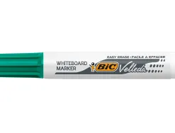 Marqueur bic velleda 1781 effaçable pointe biseautée 2mm écriture 3/5mm encre cétone corps métal capuchon ventilé vert