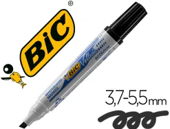 Marqueur bic velleda 1751 effaçable pointe biseautée tracé 2/5mm encre base alcool inodore corps plastique noir