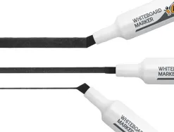 Marqueur bic velleda 1791 effaçable pointe biseautée tracé 2/5mm corps plastique encre cétone bleu