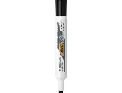 Marqueur bic velleda 1791 effaçable pointe biseautée tracé 2/5mm corps plastique encre cétone noir