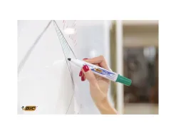 Marqueur bic velleda 1701 effaçable pointe ogive tracé 1.5mm encre base alcool inodore corps plastique boîte 4 unités