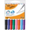 Marqueur bic velleda 1741 effaçable pointe ogive tracé 2mm encre cétone format stylo grande longévité pochette 8 unités