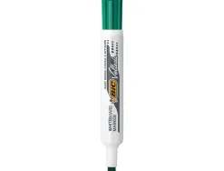 Marqueur bic velleda 1791 effaçable pointe biseautée tracé 2/5mm corps plastique encre cétone vert