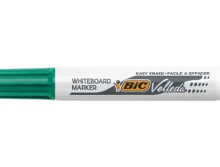 Marqueur bic velleda 1791 effaçable pointe biseautée tracé 2/5mm corps plastique encre cétone vert