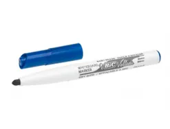 Marqueur bic velleda 1741 effaçable pointe ogive tracé 2mm encre cétone format stylo grande longévité bleu