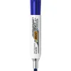Marqueur bic velleda 1781 effaçable pointe biseautée 2mm écriture 3/5mm encre cétone corps métal capuchon ventilé bleu