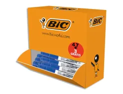 Marqueur bic velleda 1741 effaçable pointe ogive moyenne couleur bleu pack de 47 + 3 offerts