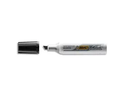Marqueur bic velleda 1781 effaçable pointe biseautée 2mm écriture 3/5mm encre cétone corps métal capuchon ventilé noir
