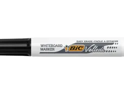Marqueur bic velleda 1711 effaçable pointe ogive tracé 2mm corps plastique encre cétone noir
