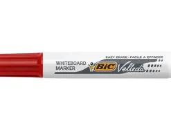 Marqueur bic velleda 1711 effaçable pointe ogive tracé 2mm corps plastique encre cétone rouge