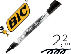 Marqueur bic velleda pocket effaçable pointe ogive tracé 3mm encre liquide base alcool format poche noir