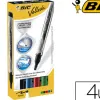 Marqueur bic velleda pocket effaçable pointe ogive tracé 3mm encre liquide format poche coloris standards boîte 4u
