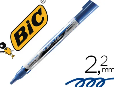 Marqueur bic velleda pocket effaçable pointe ogive tracé 3mm encre liquide base alcool format poche bleu