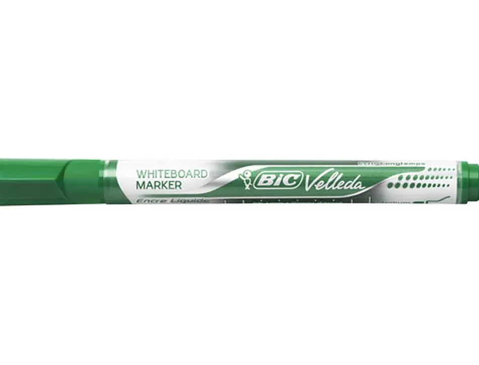 Marqueur bic velleda pocket effaçable pointe ogive tracé 3mm encre liquide base alcool format poche vert