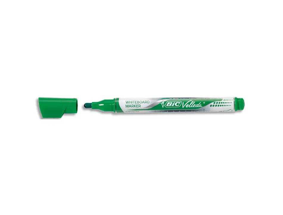 Marqueur bic velleda pocket effaçable pointe ogive tracé 3mm encre liquide base alcool format poche vert