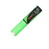 Marqueur craie uniball chalk pointe biseautee large 8mm ideale ardoise vitrine resiste pluie coloris vert fluo