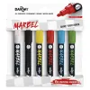 Marqueur darwi marbel universel pointe ronde medium 4mm coloris assortis primaire set 6 unites