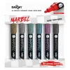 Marqueur darwi marbel universel pointe ronde medium 4mm coloris assortis metallique set 6 unites