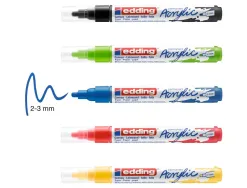 Marqueur edding 5100 boite de 5 couleurs assortis