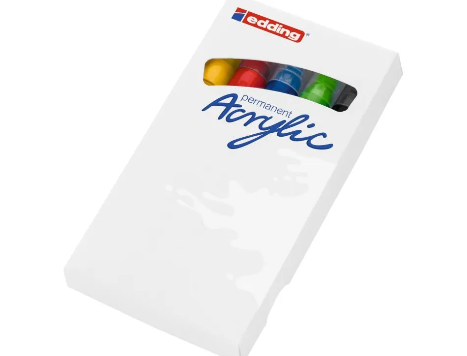 Marqueur edding 5100 boite de 5 couleurs assortis