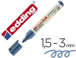 Marqueur edding 21 ecoline permanent rechargeable pointe ogive 1,5/3mm coloris bleu
