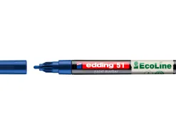 Marqueur edding 51 ecoline peinture base eau pointe ogive 1/2mm coloris bleu