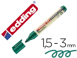 Marqueur edding 28 ecoline tableau blanc rechargeable pointe ogive 1,5/3mm effacable a sec coloris vert