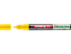 Marqueur edding 51 ecoline peinture base eau pointe ogive 1/2mm coloris jaune