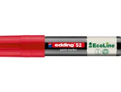 Marqueur edding 55 ecoline peinture base eau pointe biseautee 4/15mm coloris rouge