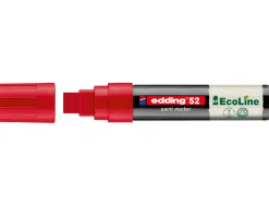 Marqueur edding 55 ecoline peinture base eau pointe biseautee 4/15mm coloris rouge